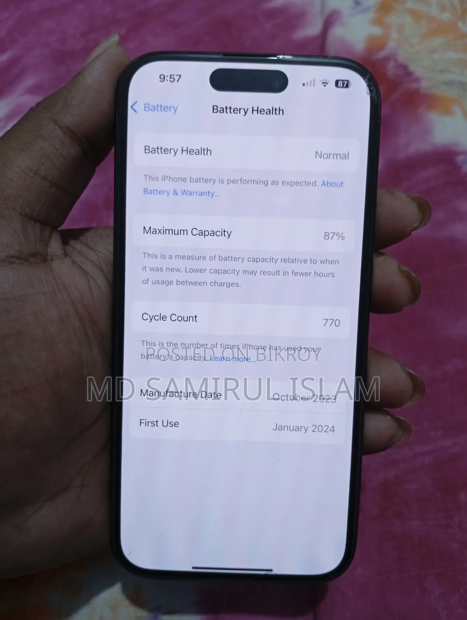 Apple iPhone 15 Pro 128 GB Black