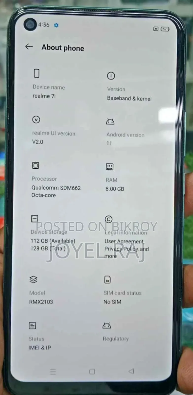 Realme 7i 128 GB Blue