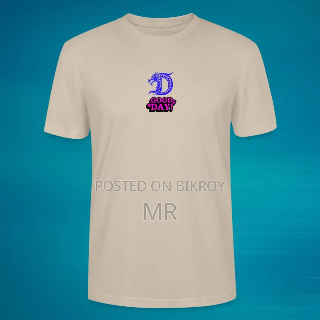 Dragon Power 'good Day' Graphic - Blue Pink Fantasy Logo Design