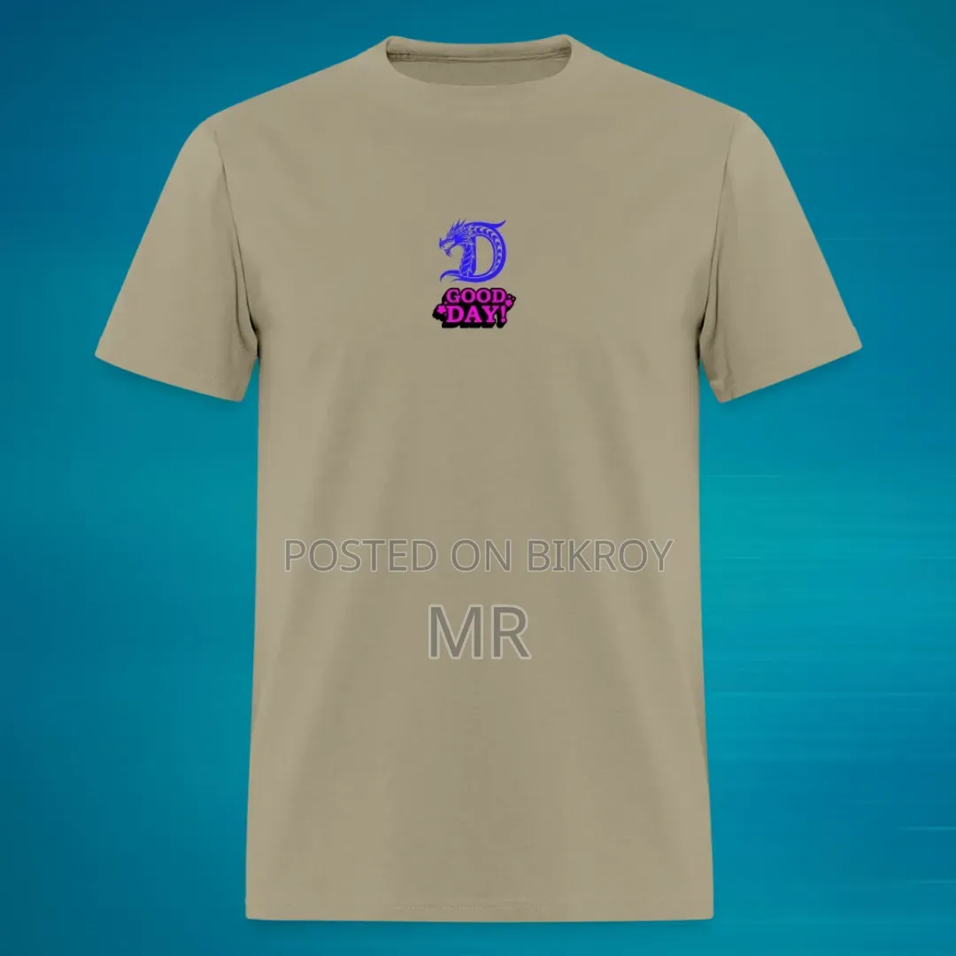 Dragon Power 'good Day' Graphic - Blue Pink Fantasy Logo Design