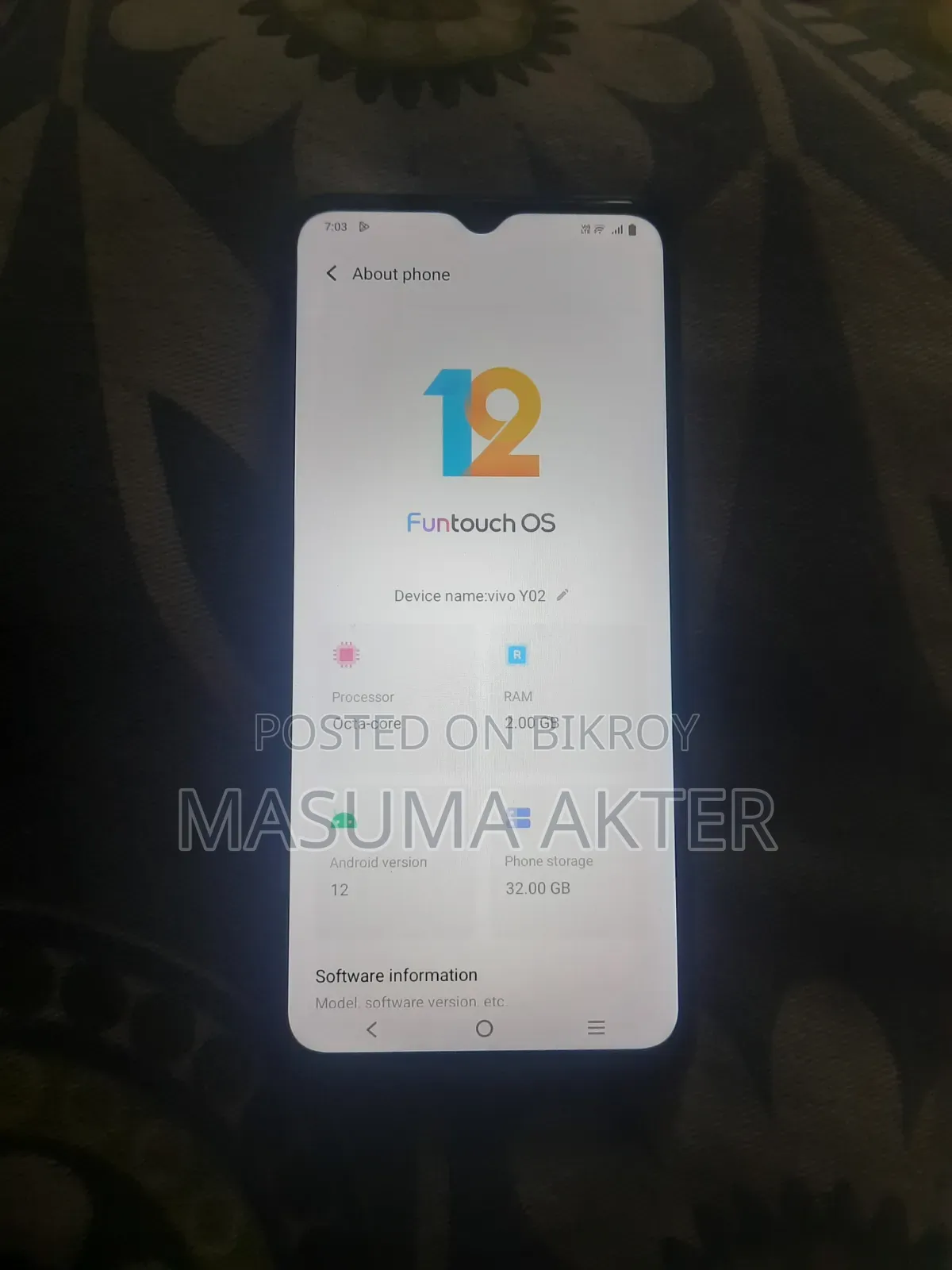 ভিভো ওয়াই০২ ৩২ জিবি কালো