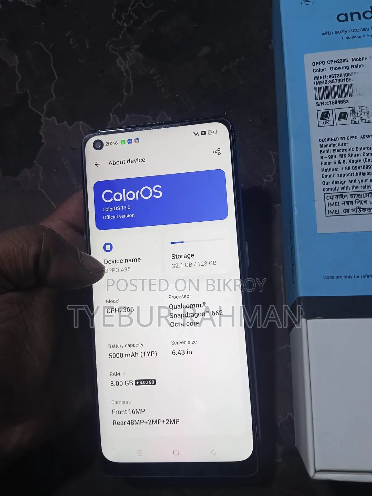 Oppo A95 128 GB Blue