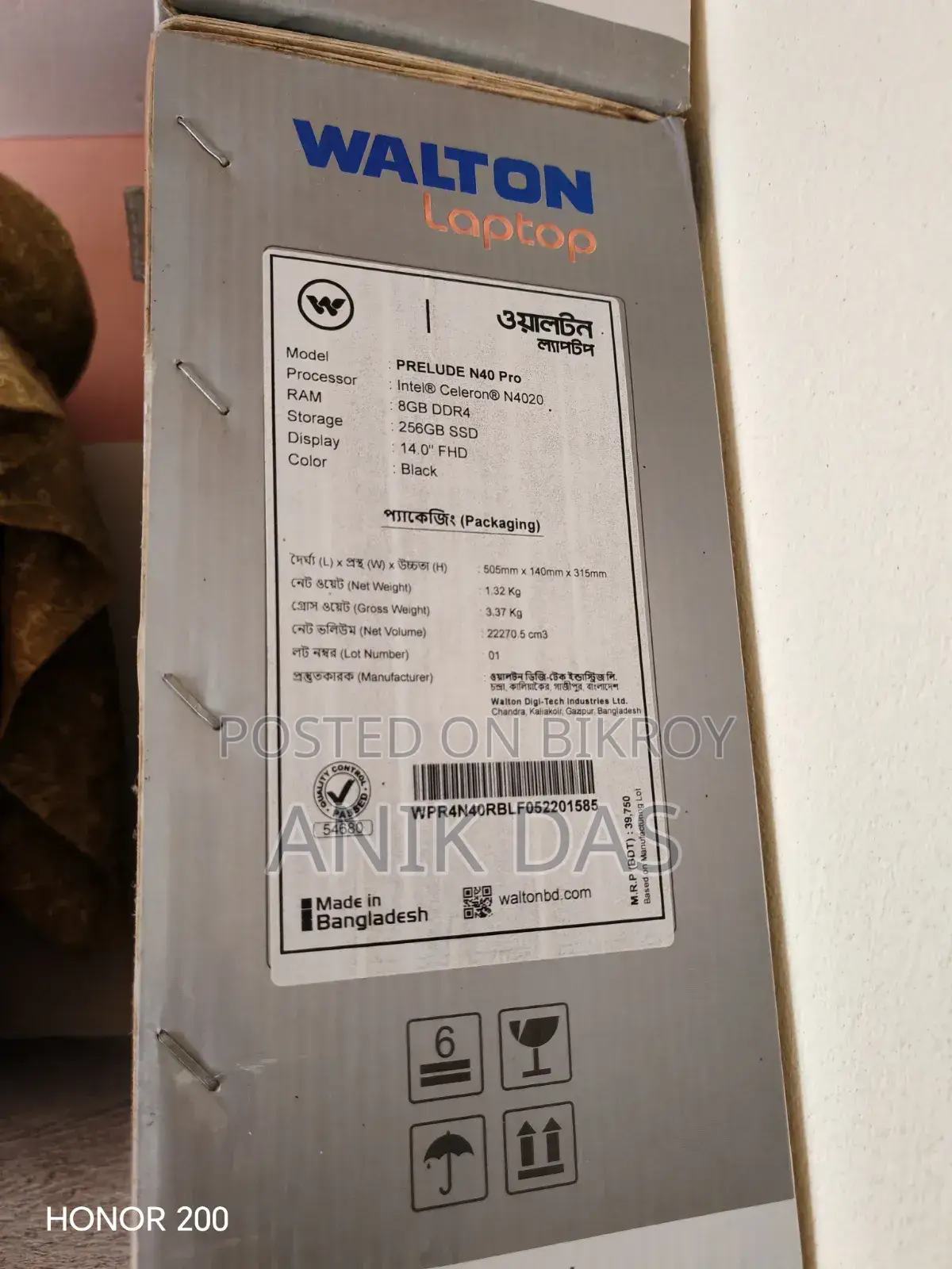 Laptop Turbo-X 8GB Intel Celeron SSD 250GB