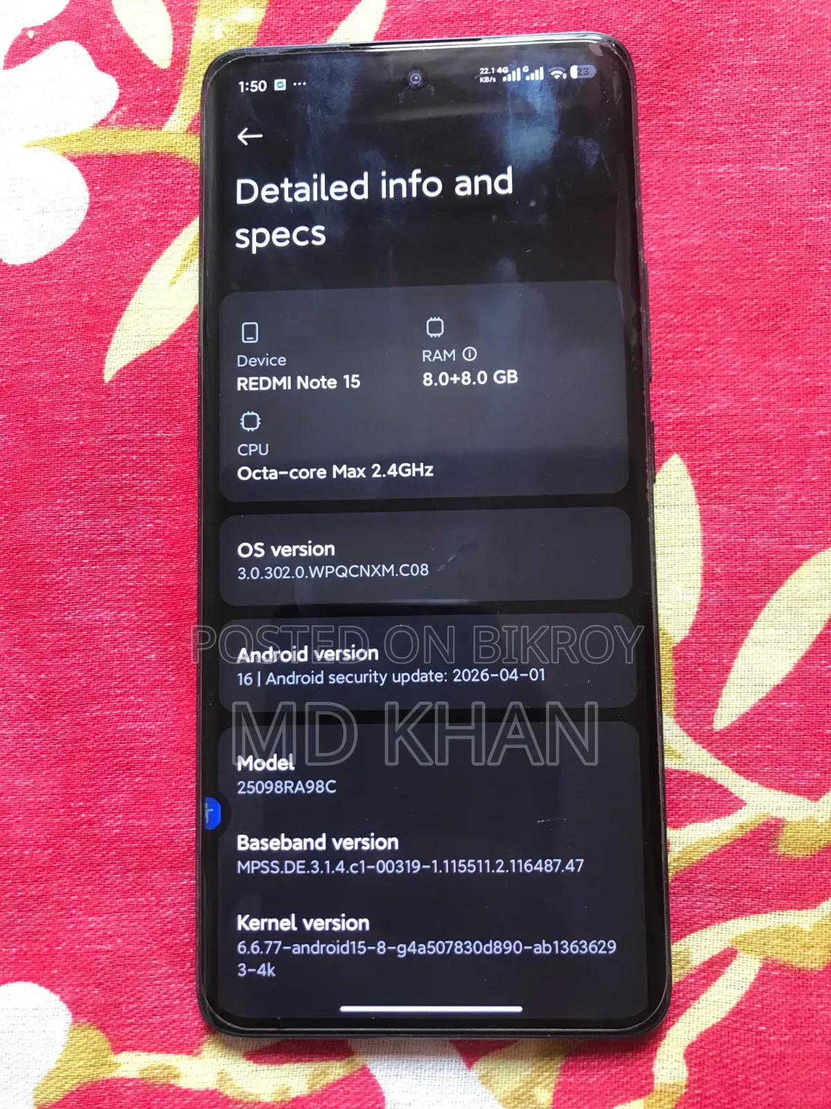 Xiaomi Redmi Note 15 128 GB Black