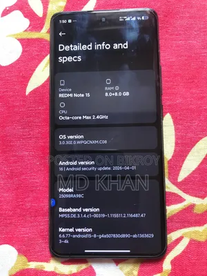 Xiaomi Redmi Note 15 128 GB Black