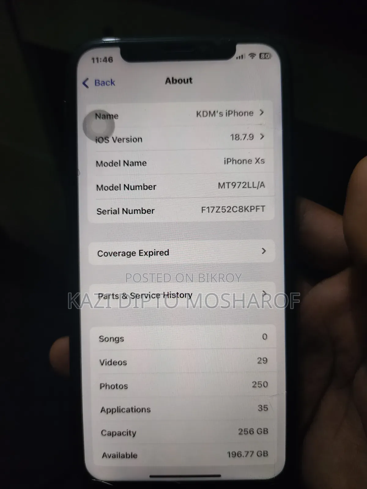 Apple iPhone XS 256 GB Black