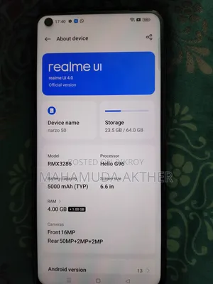 Realme Narzo 50 64 GB Black