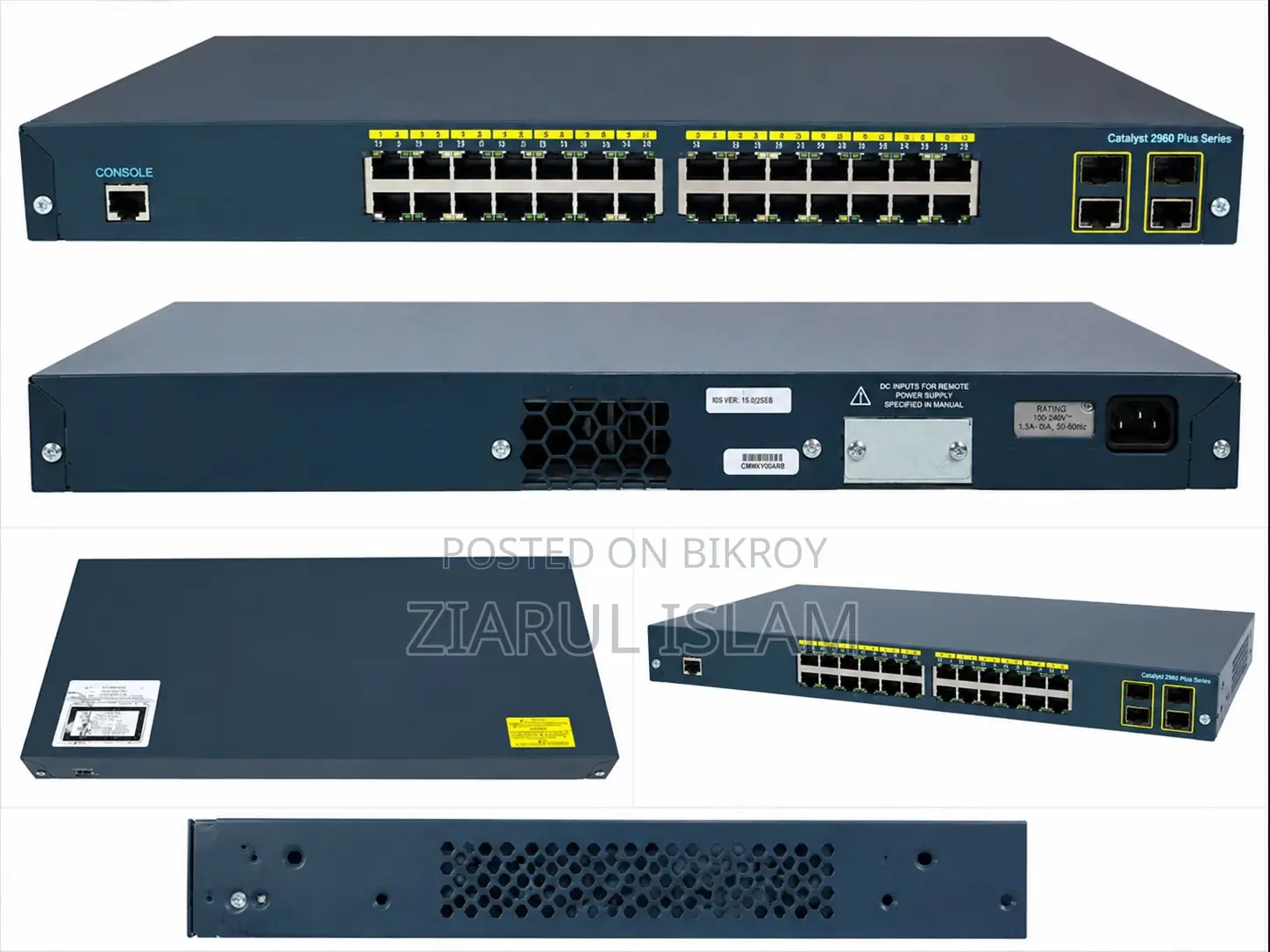 Cisco Catalyst 2960 Plus Series 24 Port Managed Switch Full Fresh