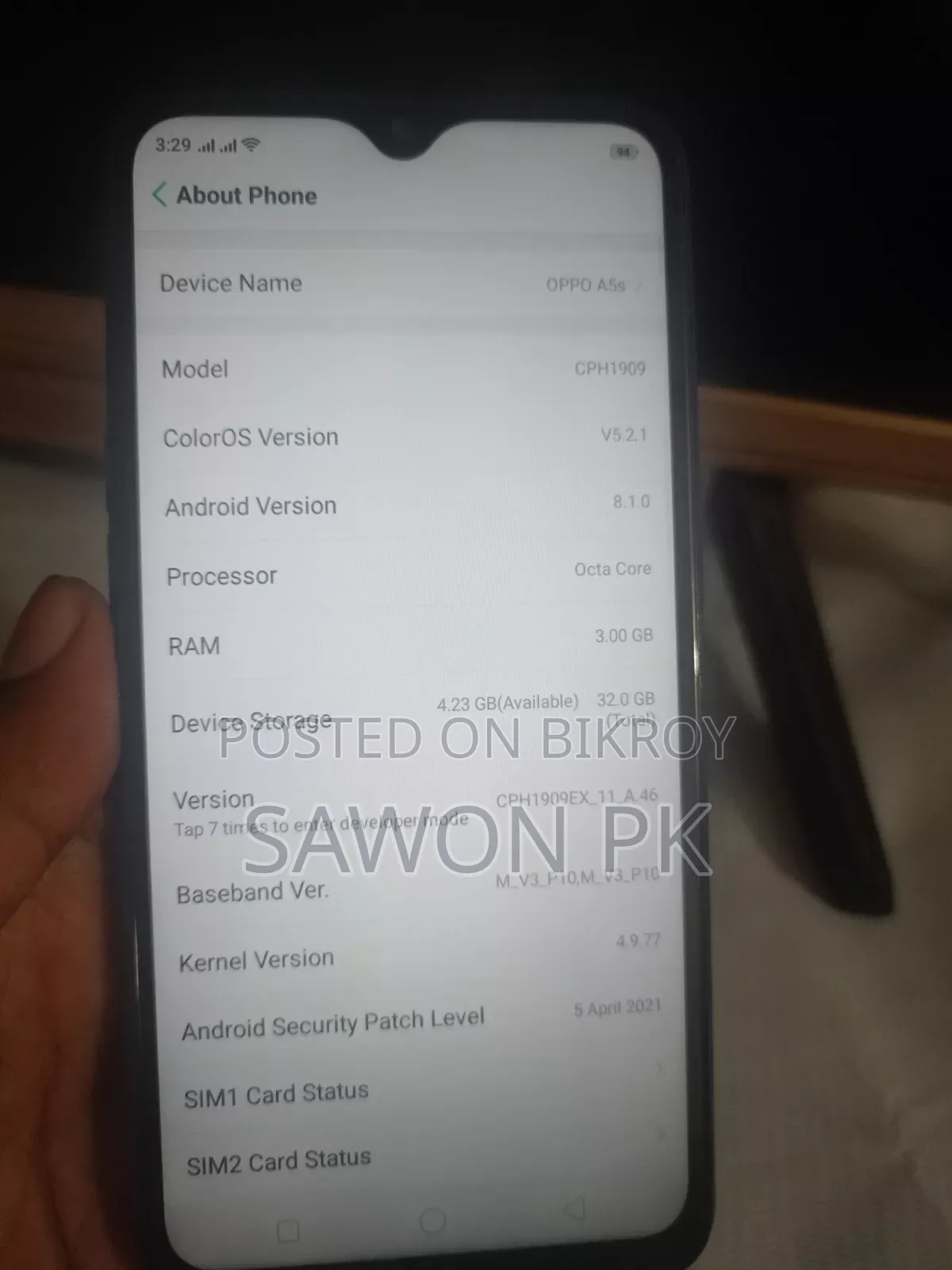 Oppo A5s (AX5s) 32 GB Blue