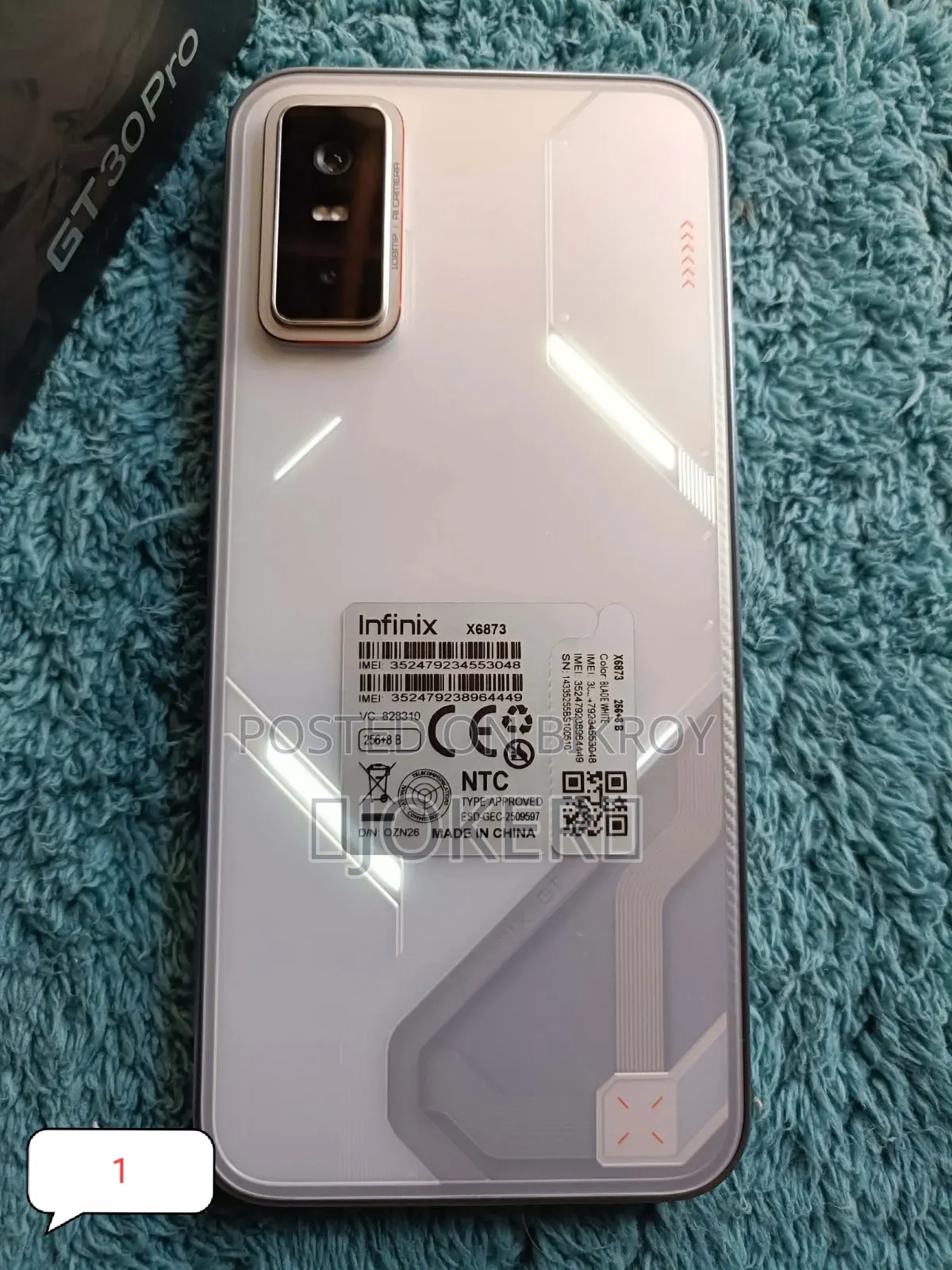 Infinix GT 30 Pro 5G 256 GB White