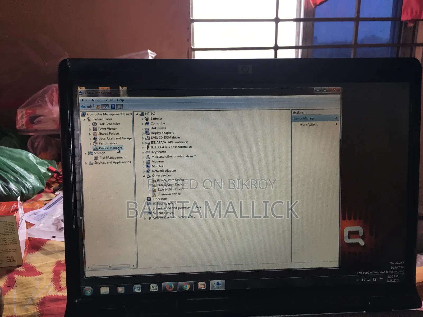 Laptop HP Pavilion Dv6 3GB Intel Pentium SSD 140GB