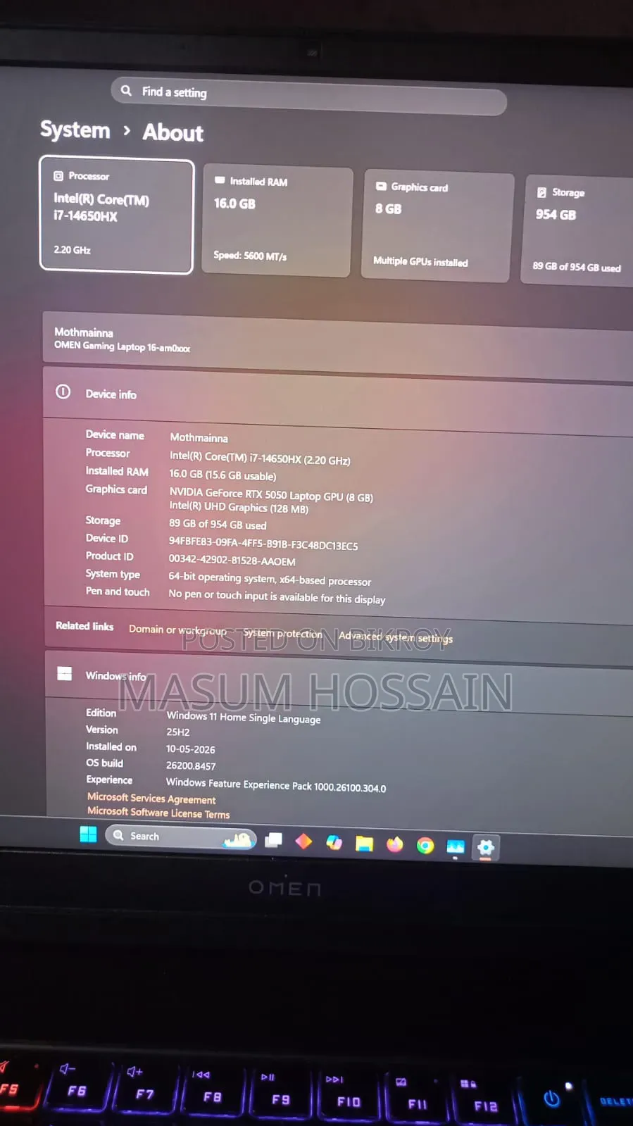 New Laptop HP Omen Max 16 16GB Intel Core I7 SSD 1TB