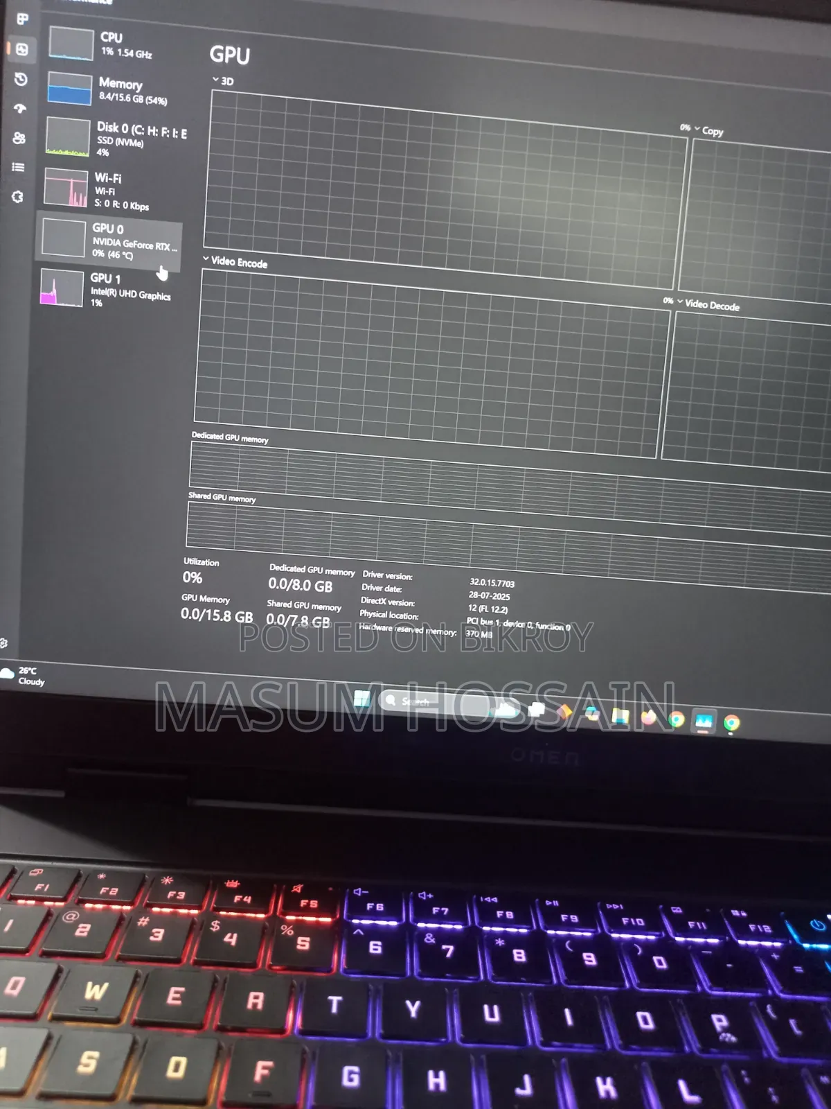 New Laptop HP Omen Max 16 16GB Intel Core I7 SSD 1TB