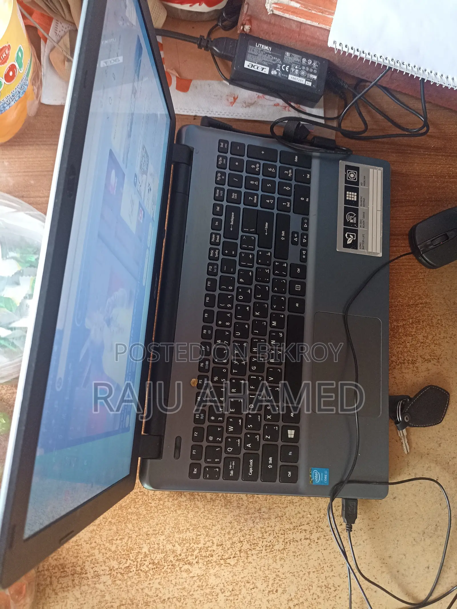 ল্যাপটপ Acer ৪জিবি Intel Core I3 HDD ৫০০জিবি