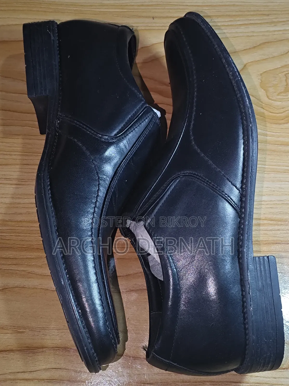 Brand New Men's Black Leather Formal Shoes - Size 41