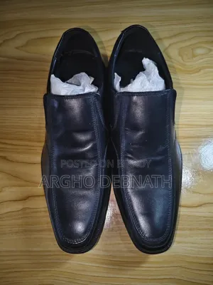 Brand New Men's Black Leather Formal Shoes - Size 41