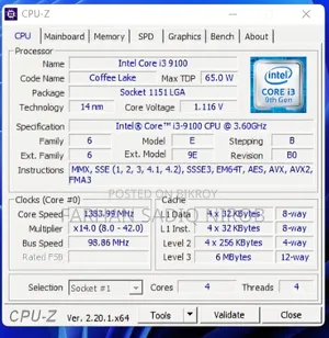 Intel Core i3-9100 9th Gen Processor With Box Cooler