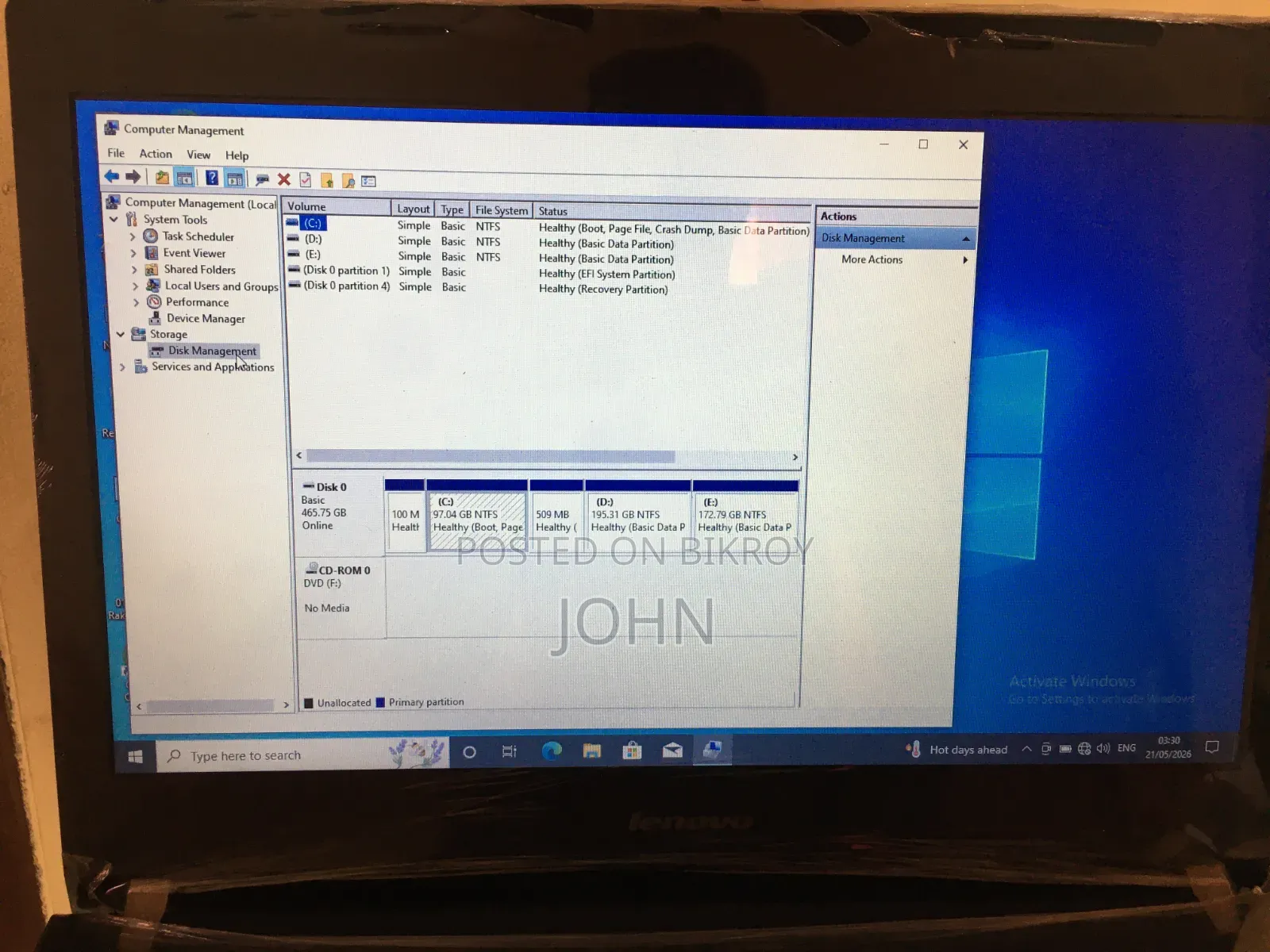 Laptop Lenovo ThinkPad Edge E430 8GB Intel Core i3 SSD 512GB