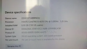 Desktop Computer 8GB Intel Core I5 SSD 128GB
