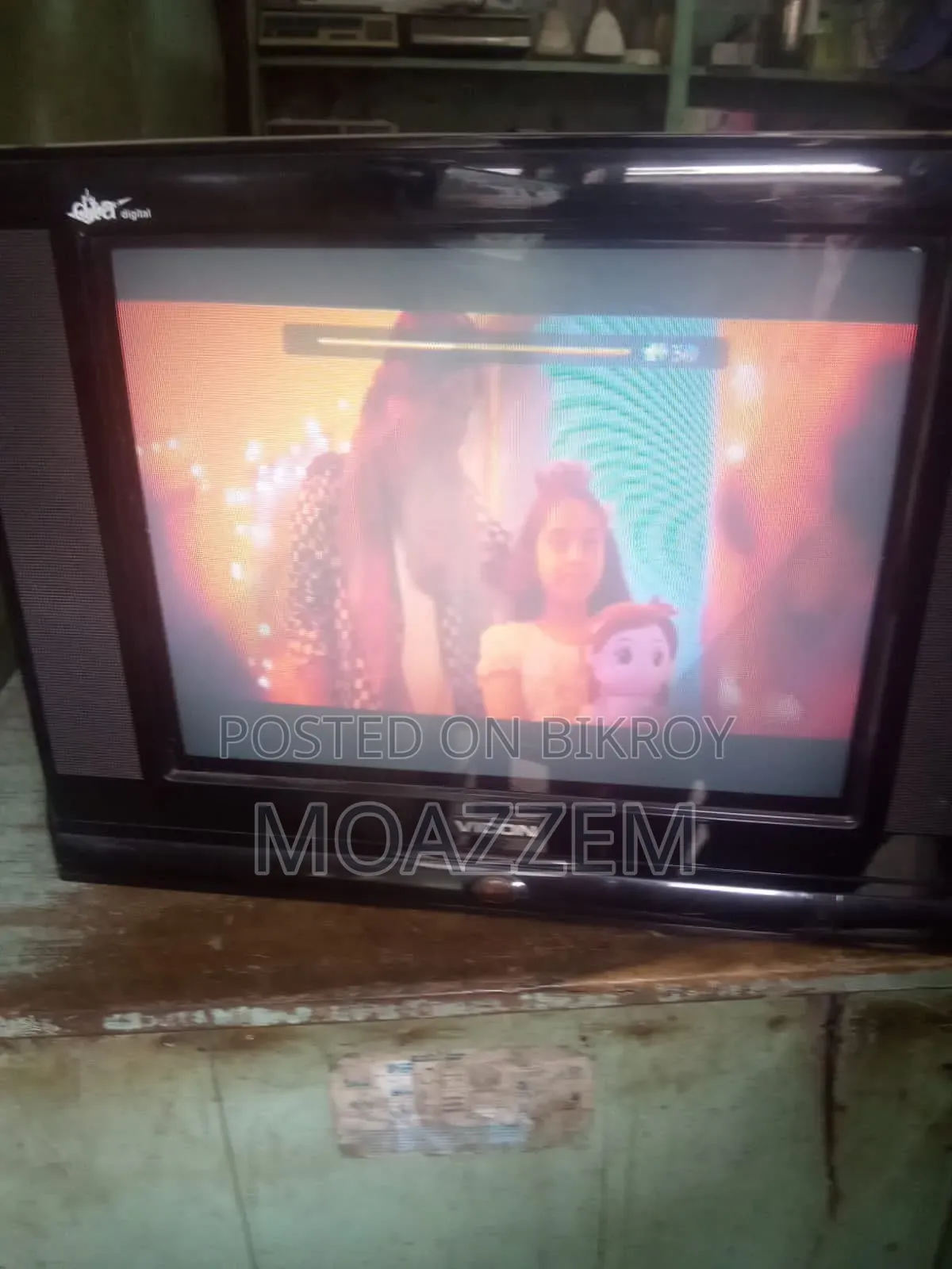 A 21-inch color TV for sale, looks like new.