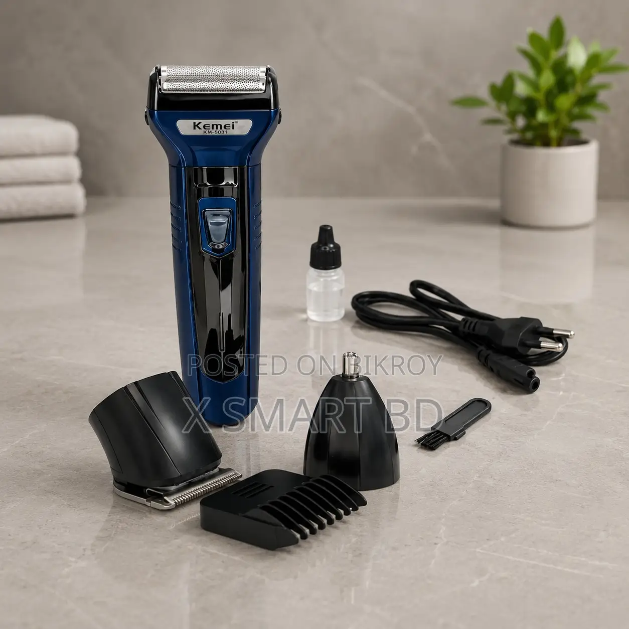 Kemei KM-6330 3-in-1 Hair Shaving Machine Grooming Kit