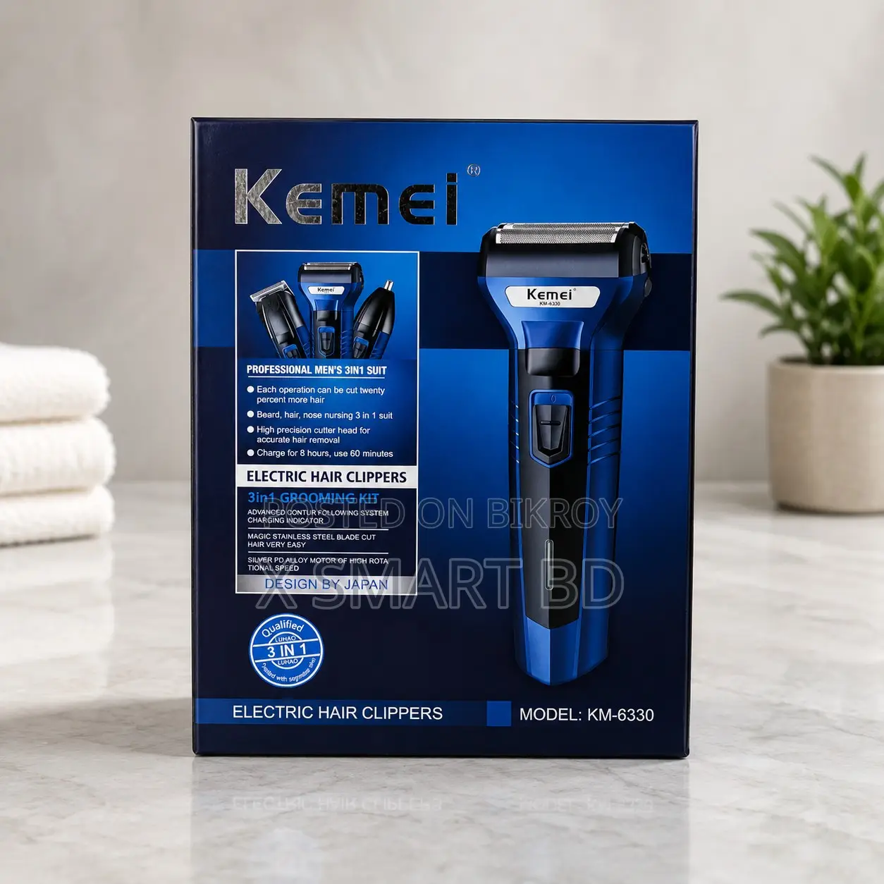 Kemei KM-6330 3-in-1 Hair Shaving Machine Grooming Kit