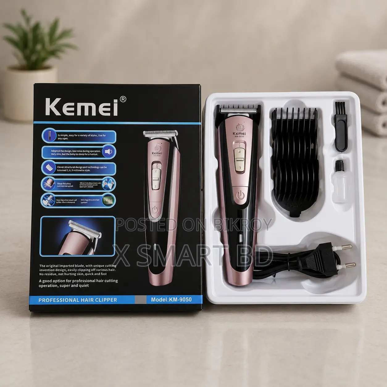 Kemei KM-9050 Rechargeable Hair Trimmer