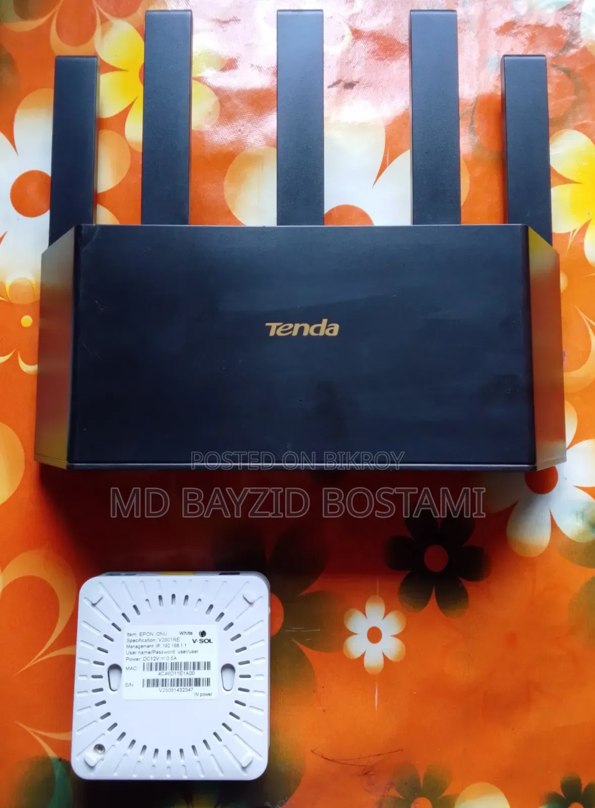 Tenda Tx2l Pro Ax1500 Dual-Band Gigabit Wi-Fi 6 Router Onu: V.Sol