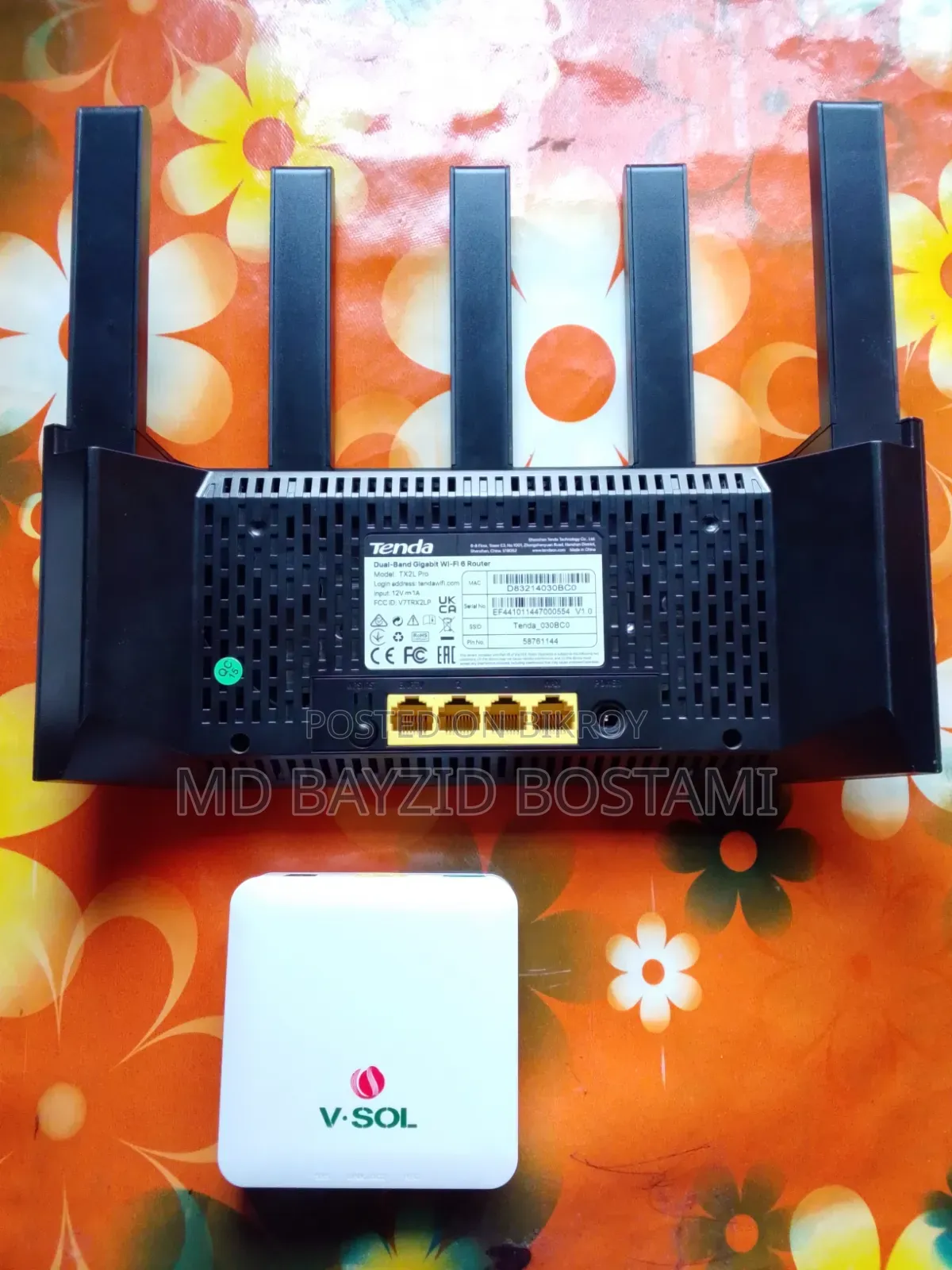 Tenda Tx2l Pro Ax1500 Dual-Band Gigabit Wi-Fi 6 Router Onu: V.Sol