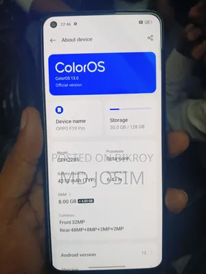 Oppo F19 Pro 128 GB Blue