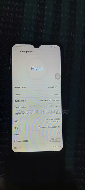 Huawei Y7 32 GB Blue