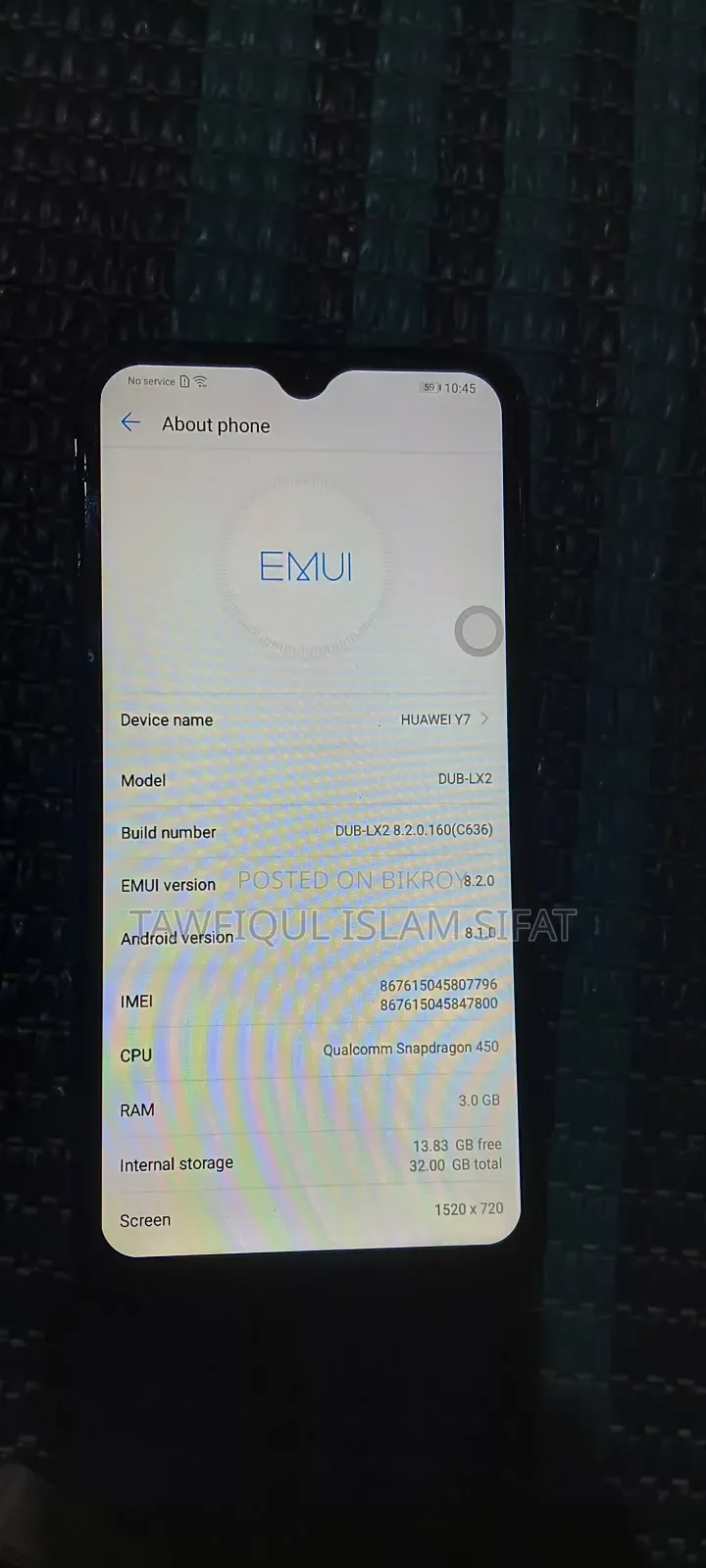 Huawei Y7 32 GB Blue