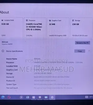 Laptop Dell Vostro 1450 8GB Intel Core I3 SSD 256GB