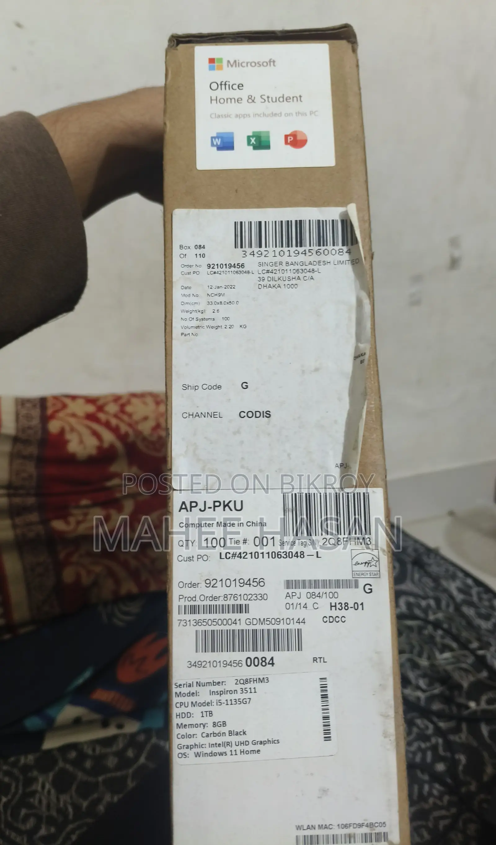 Laptop Dell Inspiron 15 8GB Intel Core I5 HDD+SSD 256GB