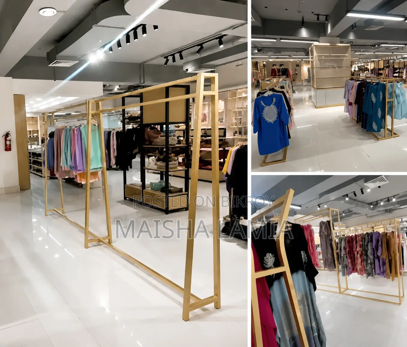 Clothing Rack Golden New