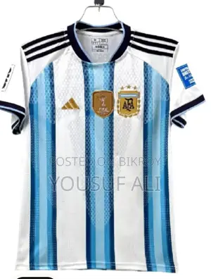 Argentina White Jersey 3 Star - Size Large
