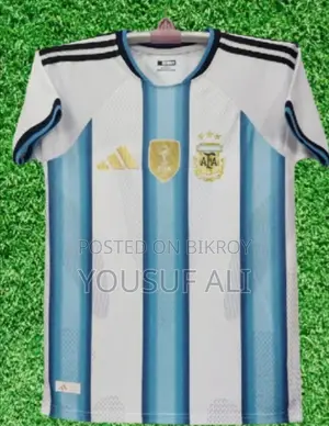 Argentina White Jersey 3 Star - Size Large