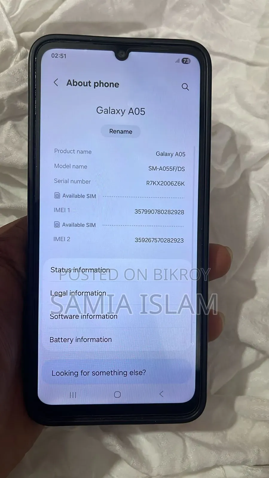 Samsung Galaxy A05 64 GB White