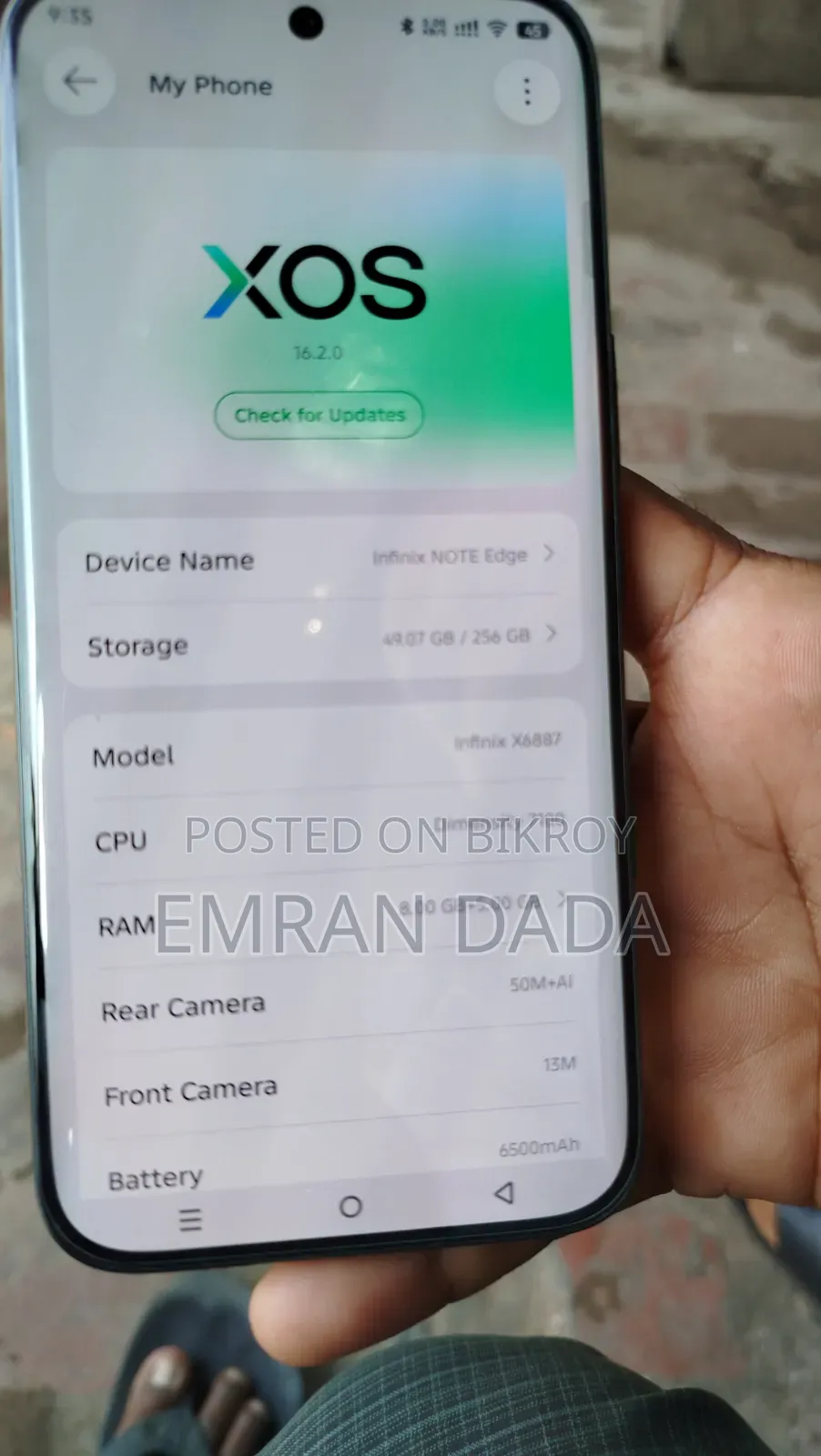 Infinix Note Edge 256 GB Black