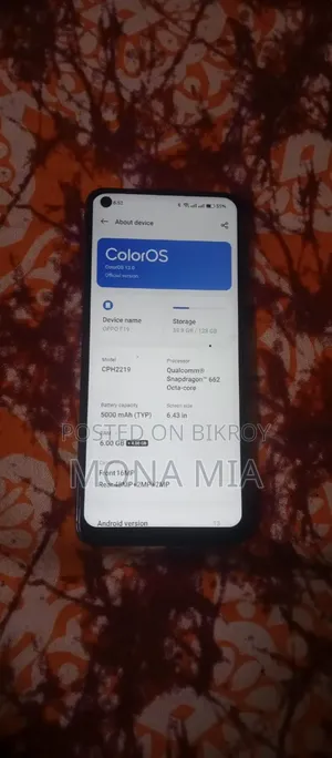 Oppo F19S 128 GB Bronze
