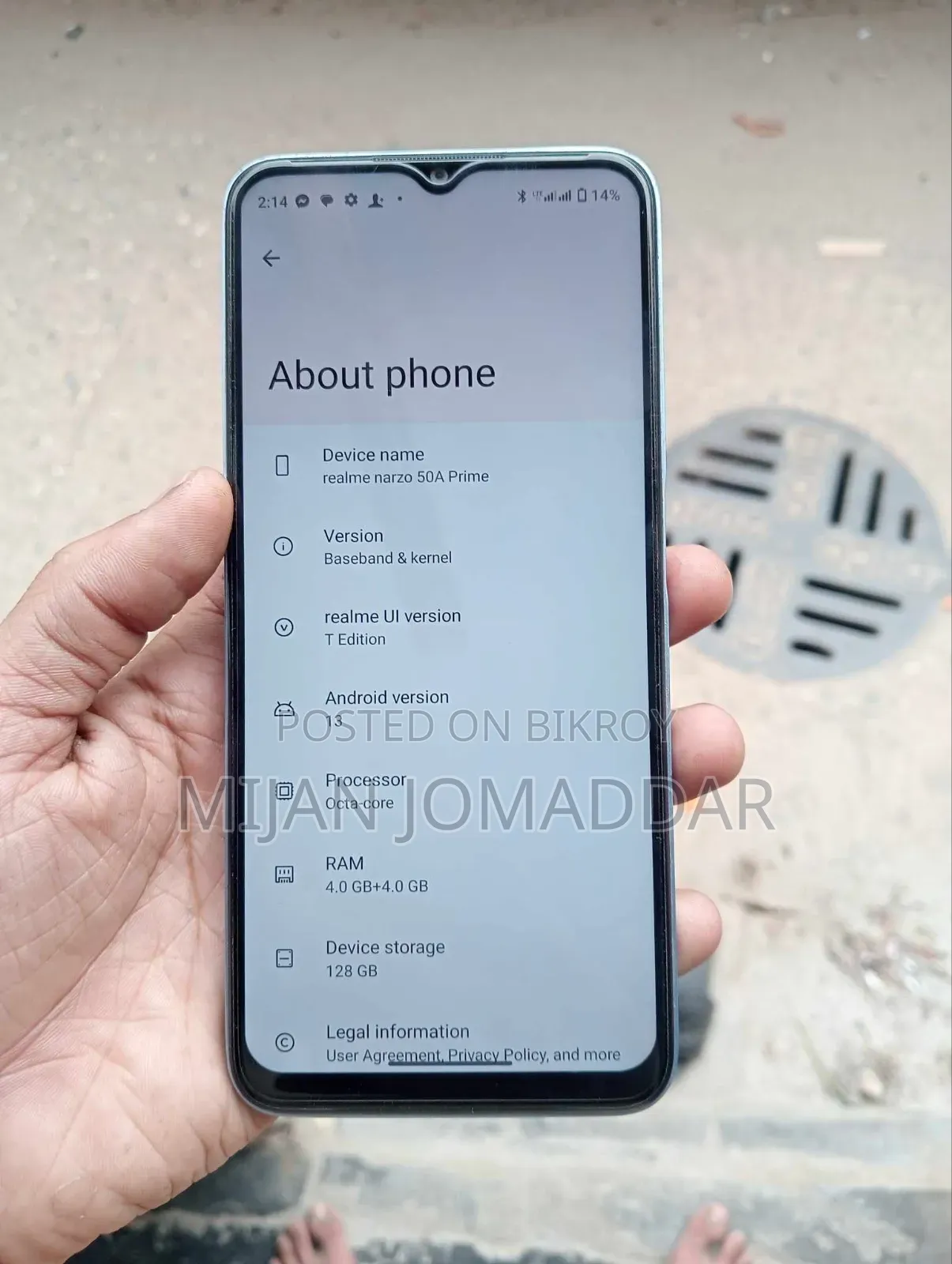 Realme Narzo 50A Prime 128 GB Blue