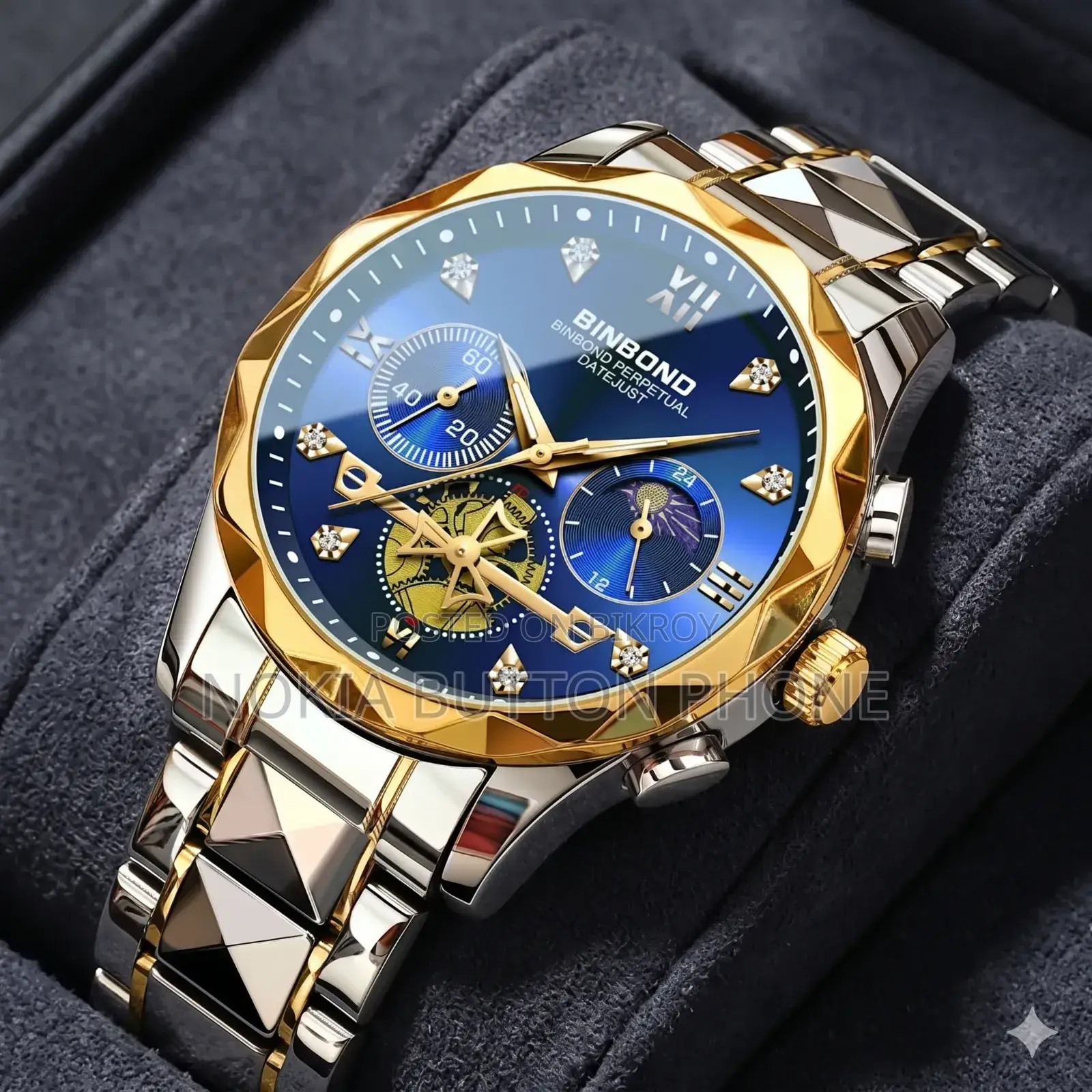 Binbond B1236 Brand Fashion Tourbillon Dial Quartz Watch Men’S