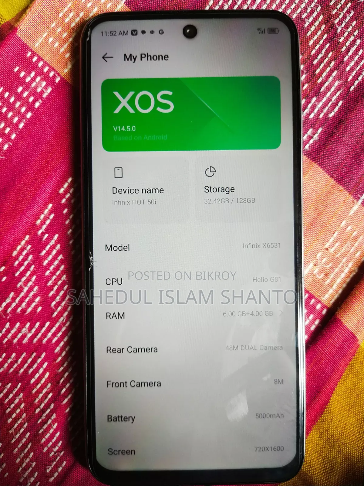 Infinix Hot 50i 128 GB Silver