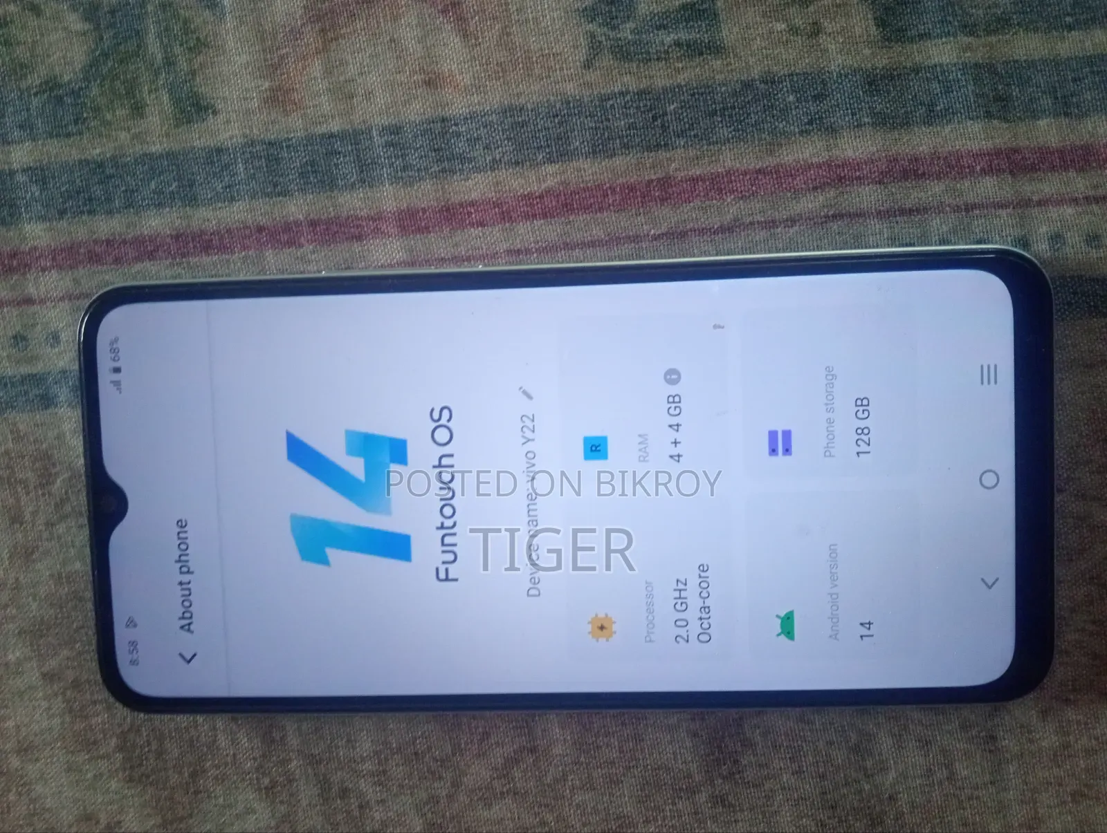 নতুন ভিভো ওয়াই২২ ১২৮ জিবি