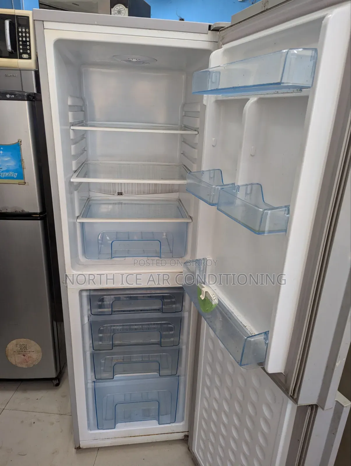 Cooltech Blue Colour Glass Door 208 Ltr.