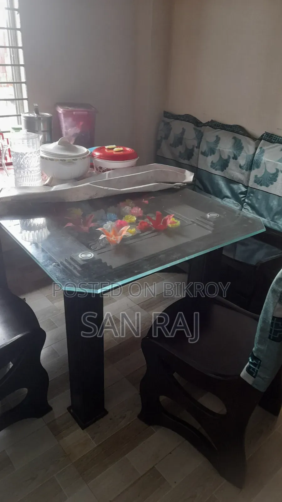 A dining table, full set,