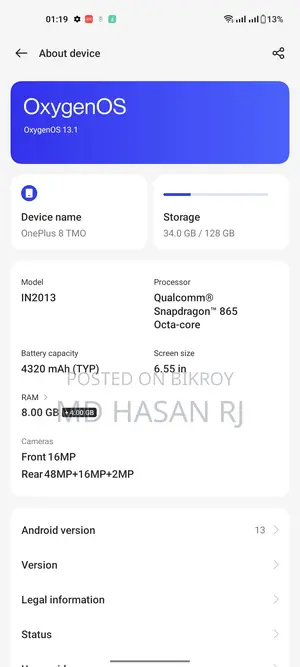 OnePlus 8 128 GB Black