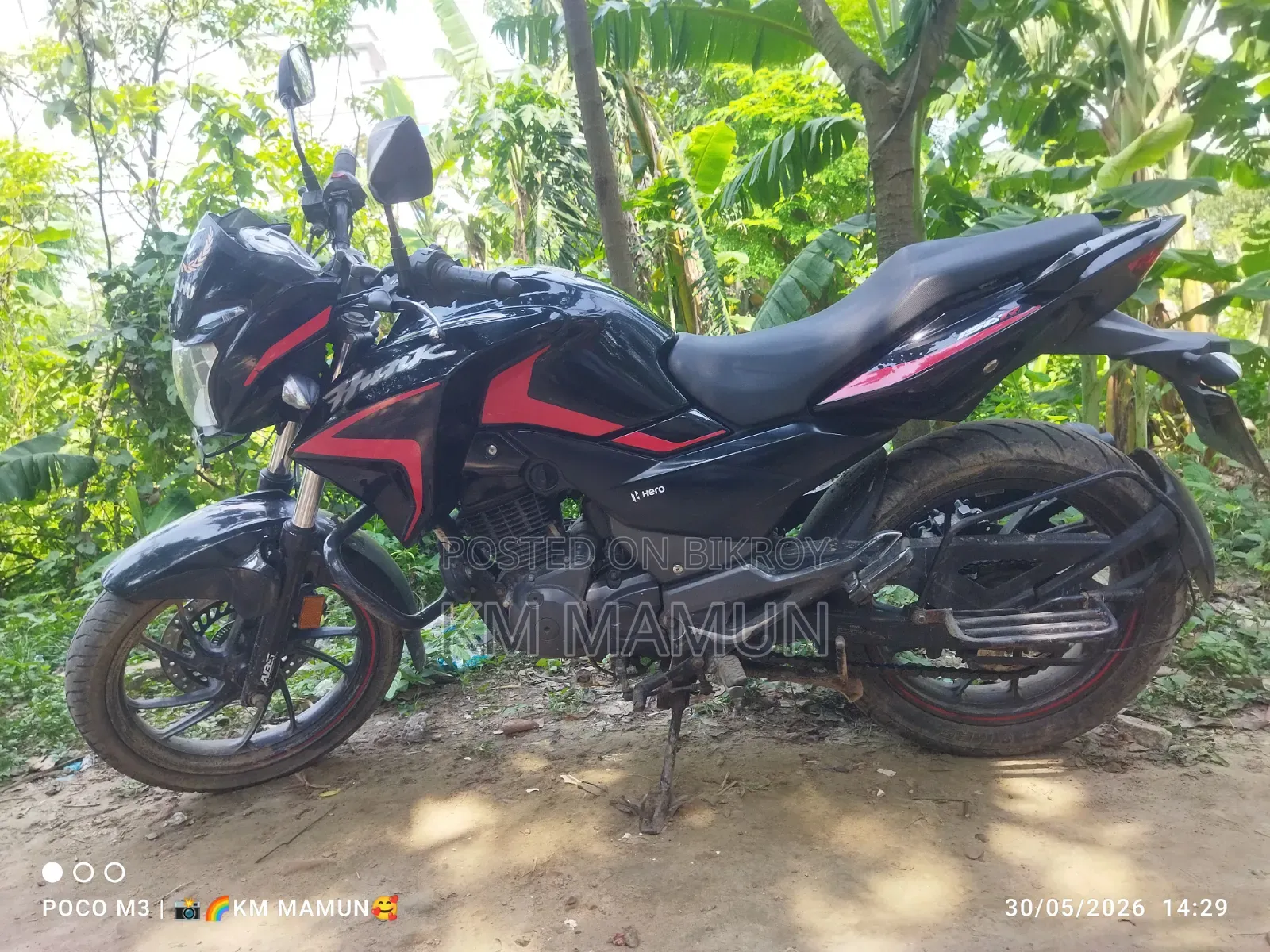 Hero Hunk 150R Dual Disc ABS 2022 Black