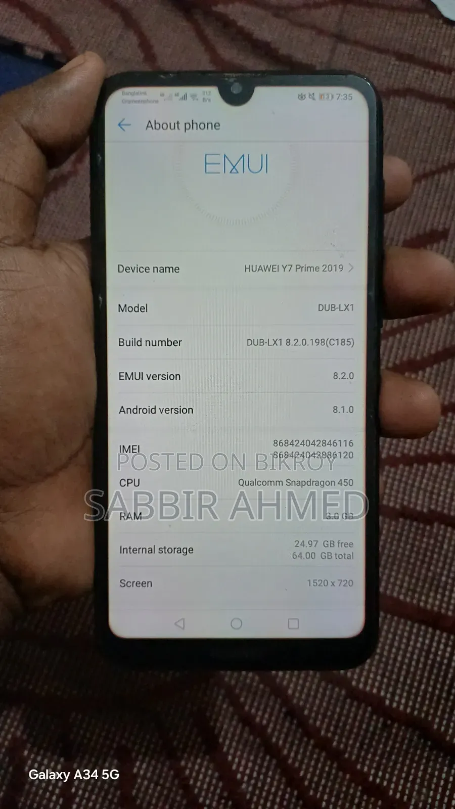 Huawei Y7 Prime 2019 64 GB Black