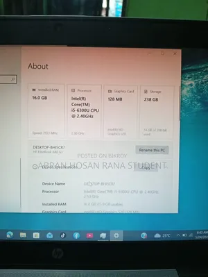 Laptop HP EliteBook 840 G3 16GB Intel Core I5 SSHD+SSD 512GB